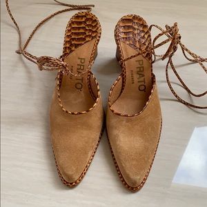 Prato brown suede shoes